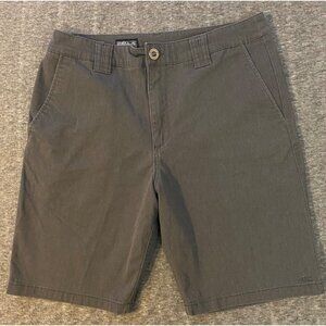 O'Neill Shorts Mens 33 Gray Chino Shorts Standard Fit Cotton Stretch Casual Wear